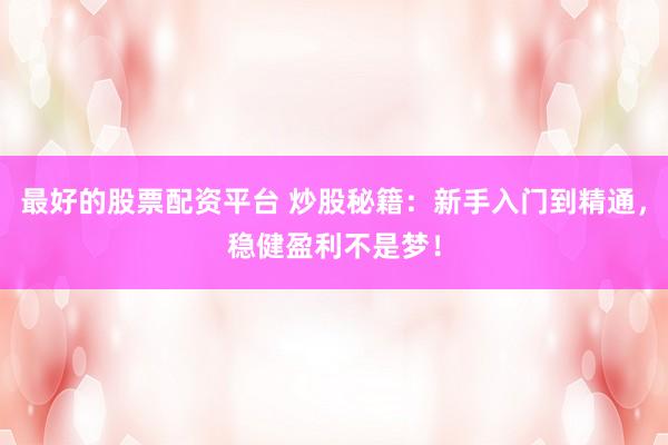 最好的股票配资平台 炒股秘籍：新手入门到精通，稳健盈利不是梦！