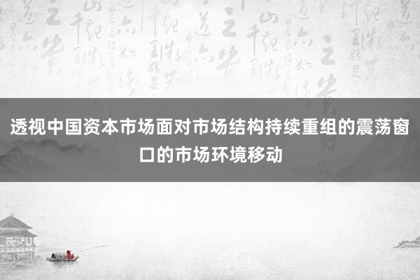 透视中国资本市场面对市场结构持续重组的震荡窗口的市场环境移动