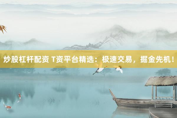 炒股杠杆配资 T资平台精选：极速交易，掘金先机！