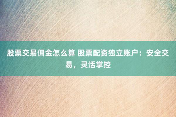 股票交易佣金怎么算 股票配资独立账户：安全交易，灵活掌控